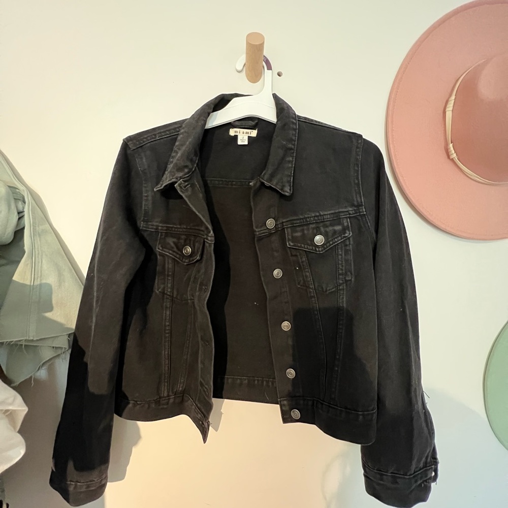 Black jean jacket